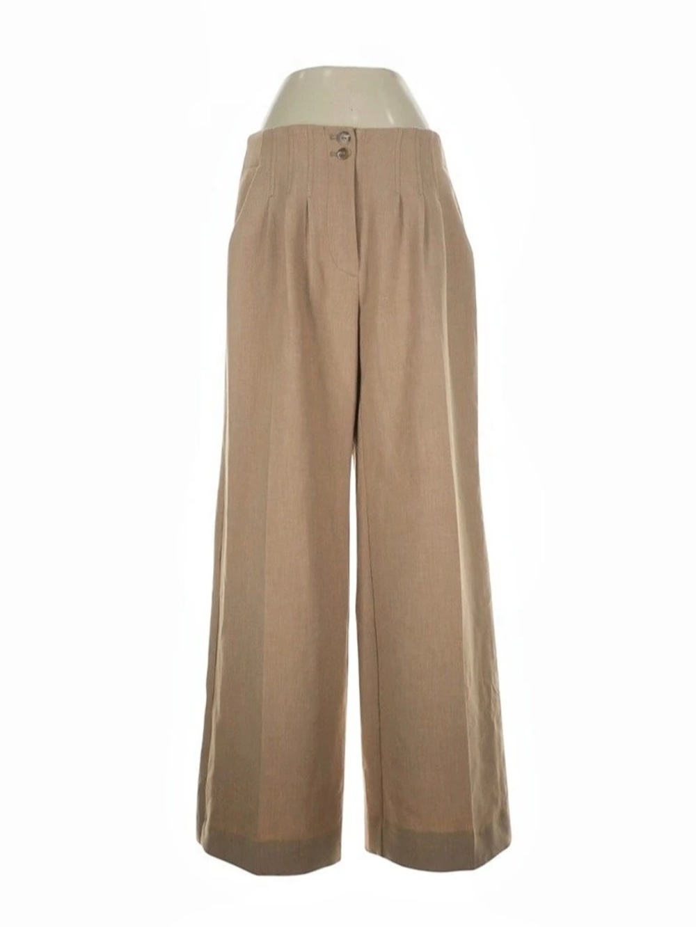 Maeve by Anthropologie Wide Leg Tan Trousers Like New